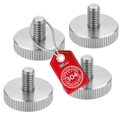 Produktbild von SOTECH Rändelschraube Flach M4 x 10 mm – Edelstahl SS304, rostfrei (4 Stück)