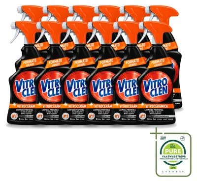 Produktbild von 12 x Vitroclen Keramik-Kochfeldreiniger Spray - 450 ml - Großpackung - 12 Stücke