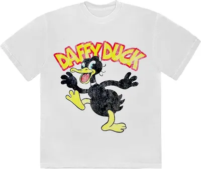 Produktbild von Looney Tunes - "Daffy Duck" T-Shirt für Herren/Damen Uni kurzärmlig RO11681 (S) (Weiß)