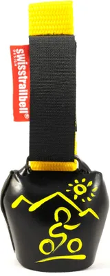 Produktbild von swisstrailbell® Fahrradklingel Black mit gelbem MTB, gelbes Band, Trailbell, Signalglocke