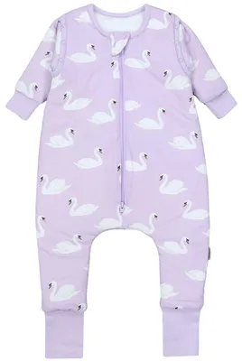 Produktbild von TupTam Baby Schlafsack mit Beinen und Ärmeln e Materialien, Winterschlafsack 2,5 TOG Unisex, Farbe: Schwan, Größe: 116-122