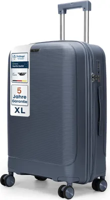 Produktbild von 4FLY Hartschalen Reisekoffer XL 75 cm (90L) mit TSA Schloss, 4 Doppelrollen und Teleskopgriff, Blau