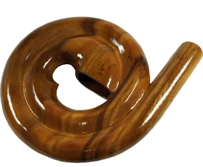 Produktbild von Rundes Didgeridoo (Holz) - Modell 4, Braun, 28*30*4,5 cm, Musikinstrumente