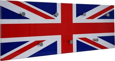 Produktbild von Garderobe Wandgarderobe Wandpaneel Flurgarderobe Garderobenleiste 7 Haken Flagge