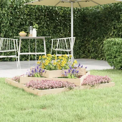 Image de The Living Store Jardinière 112x112x27 cm pin massif