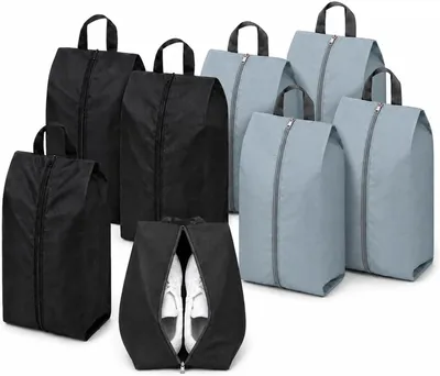 Produktbild von Schuhtaschen 8 Stück, wasserdicht, Oxford-Gewebe, 39,3 x 19 x 15 cm, für Reisen