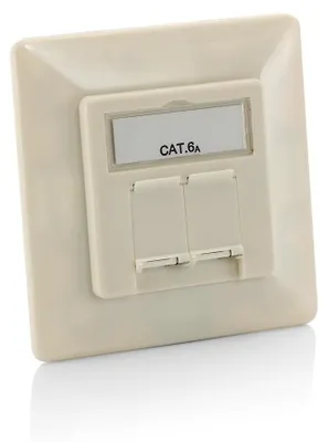 Immagine prodotto di Equip Equip Cat.6A, piastra da incasso modulare tedesca
