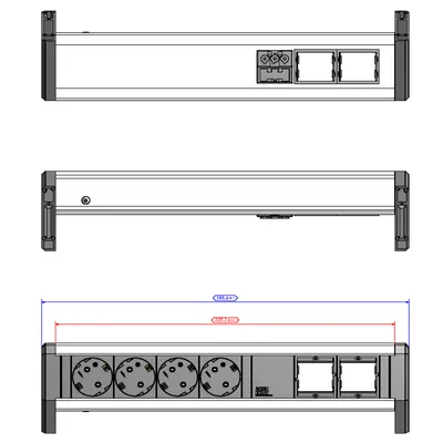 Image de Bachmann Steckdosenleiste DESK 4xCEE 902.032 (902.032)