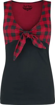 Produktbild von Rock Rebel by EMP Damen rot-schwarzes Top im 50s Rockabilly-Style 5XL