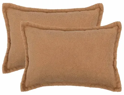Immagine prodotto di vidaXL, 2 federe per cuscini, HOUTEN, beige, 40 x 60 cm, tessuto bouclé