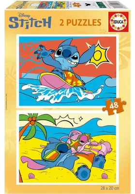 Obrázek produktu pro Educa Stitch Puzzle 2x48 dílků, vícebarevné, pro děti, vícebarevné, jedna velikost