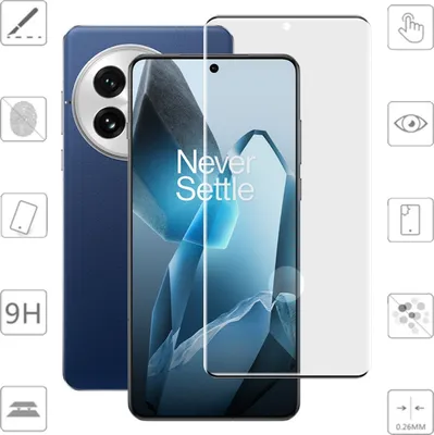 Produktbild von Für OnePlus 13 1x 4D Display Full LCD Curved Hart Glas Folie Schutz Zubehör