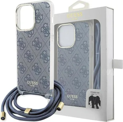 Immagine prodotto di Guess Guhcp15Xhc4Seb Custodia rigida per Iphone 15 Pro Max 6.7 Niebieski/Blue Cavo Crossbody 4G Stampa