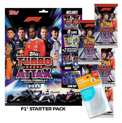 Produktbild von Bundle mit Turbo Attax Formel 1 2026 - 1 Starter + 5 Booster + exklusive collect-it Hüllen