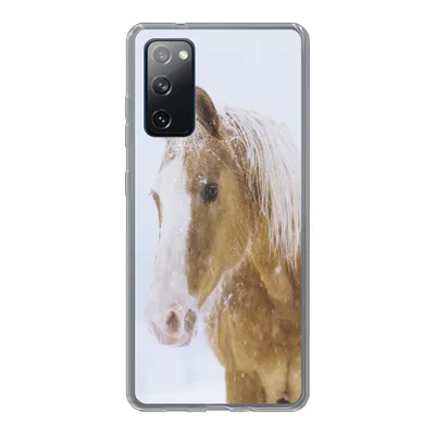Produktbild von MuchoWow® Handyhülle Schutzhülle Hülle für Samsung Galaxy S20 FE Pferd - Schnee - Winter Silikon Softcase Handy Hülle - Abdeckung