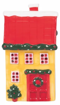 LED-Haus aus Keramik, Höhe 15 cm, Weihnachtsdeko