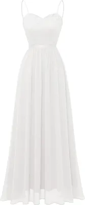 Produktbild von DRESSTELLS langes Abendkleid Spitze weiß für Hochzeit Größe XXL