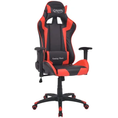 Image de Chaise de bureau Gaming Inclinable Similicuir Rouge