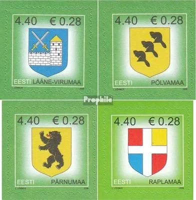 Produktbild von Briefmarken Estland 2006 Mi 541,543,545,565 (kompl.Ausg.) postfrisch Wappen