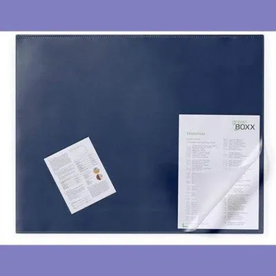 Produktbild von Famanu Schreibunterlage mit transparenter Abdeckung - 650 x 520 mm, Dunkelblau