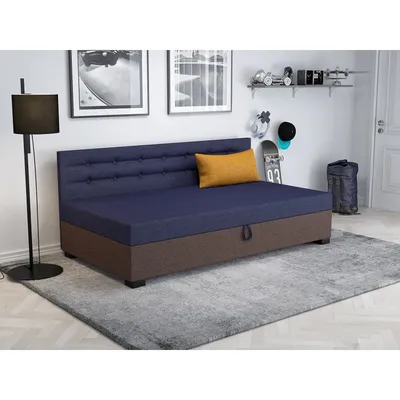 Obrázek produktu pro Jednolůžková postel 80x195 NENCI 1 - modrá / grafitová