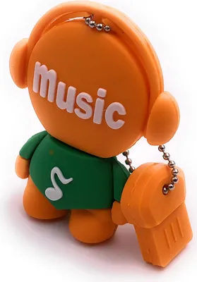 Produktbild von Onwomania Music Man Figur Orange Funny USB Stick 8 GB USB 2.0