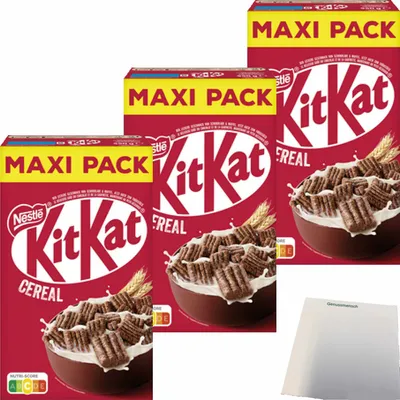 Produktbild von KitKat Cereal Maxi Pack 3er Pack (3x550g Packung) + usy Block
