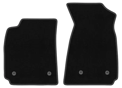Image de Tapis avant en moquette pour Audi A4 B5 1995-1999 (berline/break) – 2 pièces, noirs, sur mesure – Wielganizator BASIC