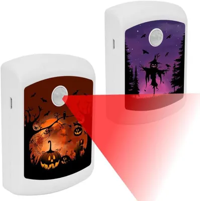 Productafbeelding van Halloween Geluidsmodules - Bewegingssensor Geluid - Feestdecoratie - Opneembare Geluiden - 2 stuks - Zwart