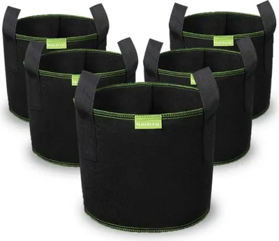 Image de Sac de plantation de tomates 5x 20L Sac de plantation de légumes fleurs 5 gallons 5x 20 litres