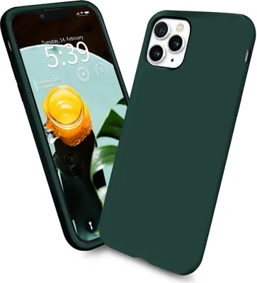 Produktbild von Hülle für Apple iPhone 11 Pro Max, Flaschengrün, Silikonrückseite