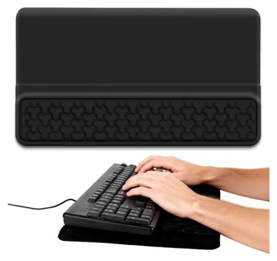 Produktbild von Handballenauflage für Tastatur mit Ständer, ergonomische Unterstützung für Computer, Büro, Zuhause und Gaming