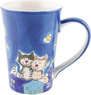 Produktbild von Mila Keramik-Tee-Becher, NachtKatzen
