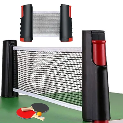 Productafbeelding van Uittrekbaar Draagbaar Tafeltennisnet, Pingpong Vervangingsnet, Max. Lengte 165 cm