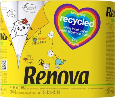 Produktbild von Renova Toilettenpapier Recycled 4 Rollen