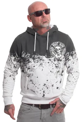Produktbild von Yakuza Herren Splash Allover Kapuzenpullover, Weiß, M