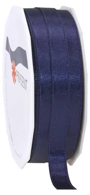 Geschenkband aus Polyester, dunkelblau, 25 m x 10 mm