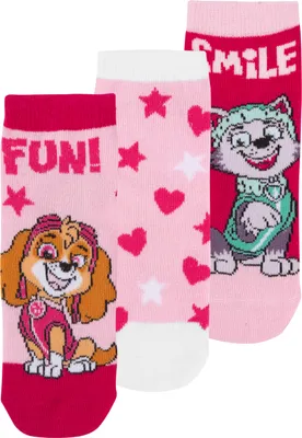 Produktbild von Paw Patrol Socken für Mädchen Kinder Sneaker Kindersocken Söckchen Mehrfarbig Bunt (3er Pack), Größe:27-30