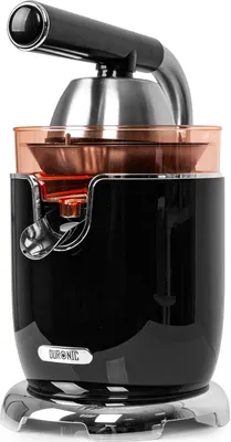 Produktbild von Duronic JE605 Elektrische Zitruspresse | 600W Entsafter | 400 ml Volumen | inkl. 2 austauschbare Presskegel | Fruchtpresse und Orangenpresse | Saftmaschine mit Sieb für Fruchtfleisch | Slow Juicer