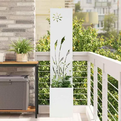Zdjęcie produktu dla Maison Exclusive – Biała osłona ogrodowa 32 x 32 x 150 cm