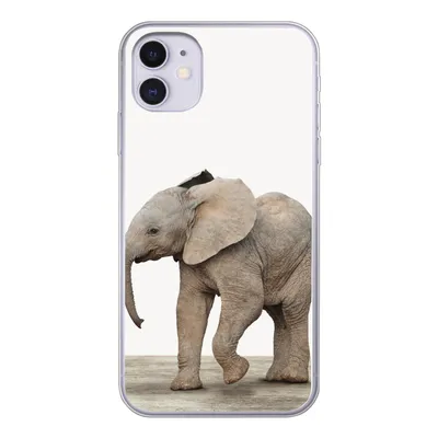 Produktbild von MuchoWow® Handyhülle Schutzhülle Hülle für iPhone 11 Baby-Elefant - Tiere - Kinder - Mädchen - Jungen Silikon Softcase Handy Hülle - Handytasche