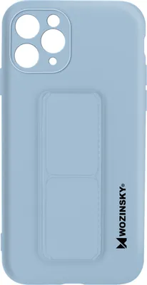 Produktbild von Wozinsky Kickstand Case Silikonhülle mit Ständer für iPhone 11 Pro hellblau Handyhülle