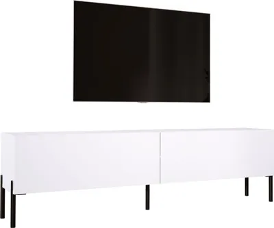 Produktbild von TV-SCHRANK : MattWeiß mit Beinen in Schwarz, 170 x 52 x 32 cm