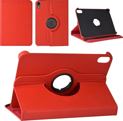 Image de iPad Mini 2021 Book Case Tablet Cover - Rouge - Rotation à 360 degrés