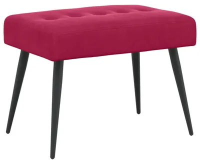 Obrázek produktu pro Lavička vidaXL s knoflíkovým čalouněním, vínově červená, 60 x 40 x 45 cm, samet