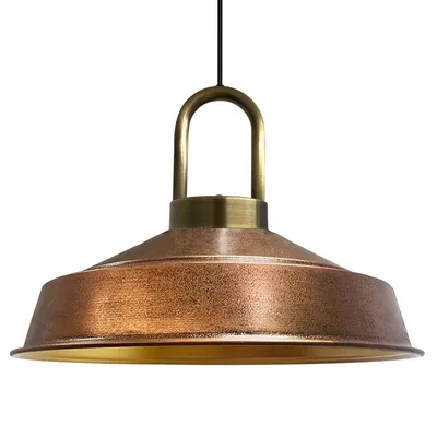 Produktbild von Pendelleuchte Asletl-Lock Hängelampe aus Metall Ø40 cm Kupferfarben Lampe