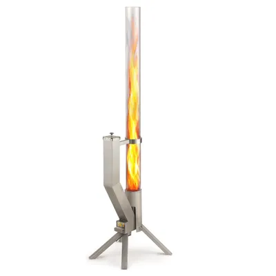 Productafbeelding van Gardenflare 10001, Vrijstaande vuurplaats, Gesloten, Pellet, Zilver, Transparant, Voor buiten, Rond