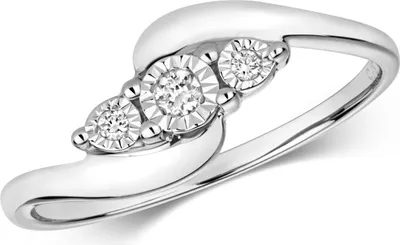 Produktbild von Funkelndes Feuer 9 Karat (375) Weißgold Damen - Diamant Claddagh Ring Brillant-Schliff G - I1 I2, 49 (15.6); TRS318239KWRSJ
