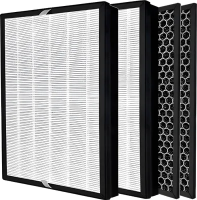 Produktbild von 2x Filter-Set geeignet für Philips Aktivkohle FY2420 & HEPA-Filter FY2422 Luftreiniger Luftreiniger 2000-Serie