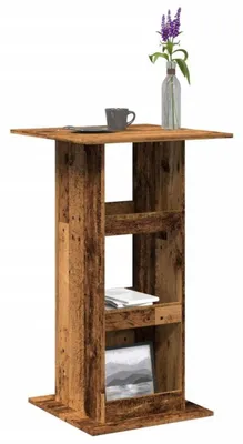 Produktbild von Bartisch 60x60x102 cm Altholz-Optik Holzwerkstoff Stehtisch Küche Esszimmer Wohnzimmer